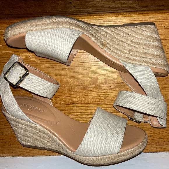Tan Jcrew espadrille wedges - Picture 7 of 9